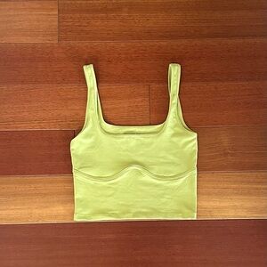 Yellow-green squareneck tank top from Abercrombie